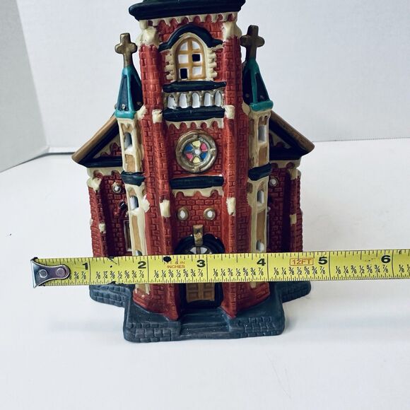 Dickens Village Collectible Porcelain Church Lighted Original Box Tested - Picture 12 of 14
